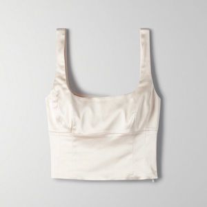 Aritzia Satin Cropped Top